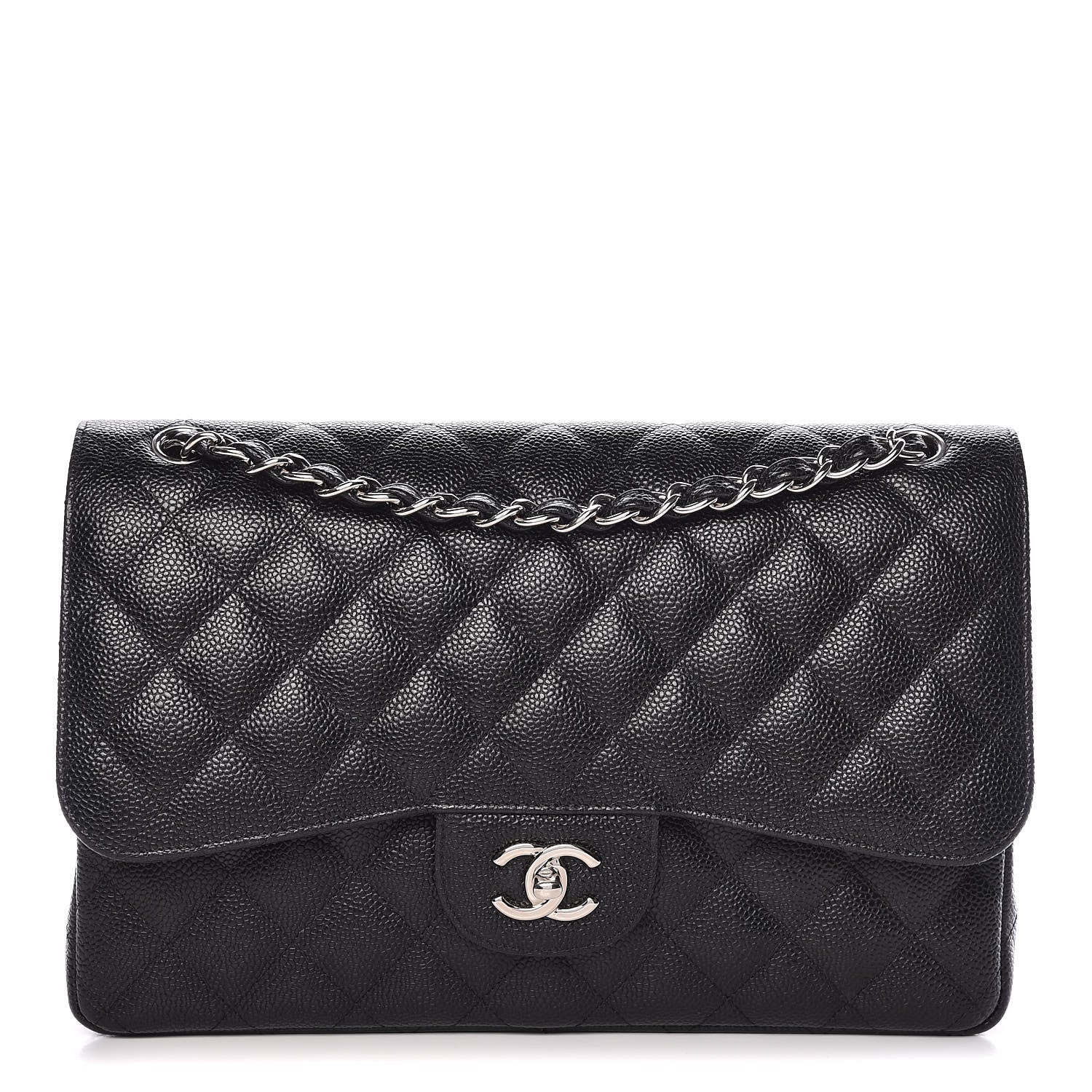 Chanel Caviar Quilted Jumbo Double Flap Black 1 of 10