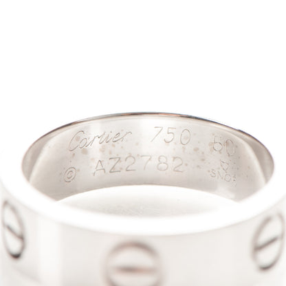 Cartier 18K White Gold 5.5mm LOVE Ring 50 5.25 4 of 4