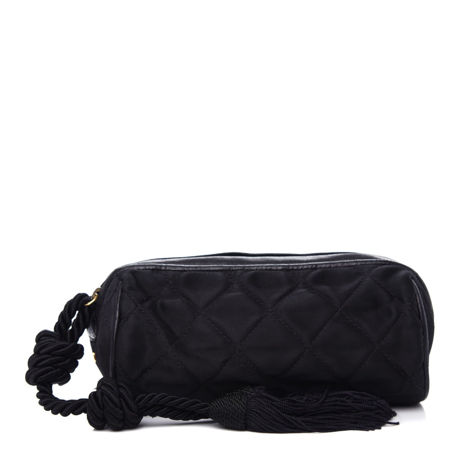 Chanel Satin Clutch Black 1 of 10