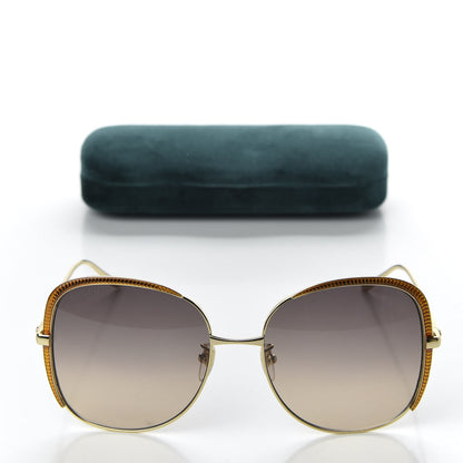 Gucci Acetate Oversize Square Frame GG0400S Sunglasses Gold 8 of 8