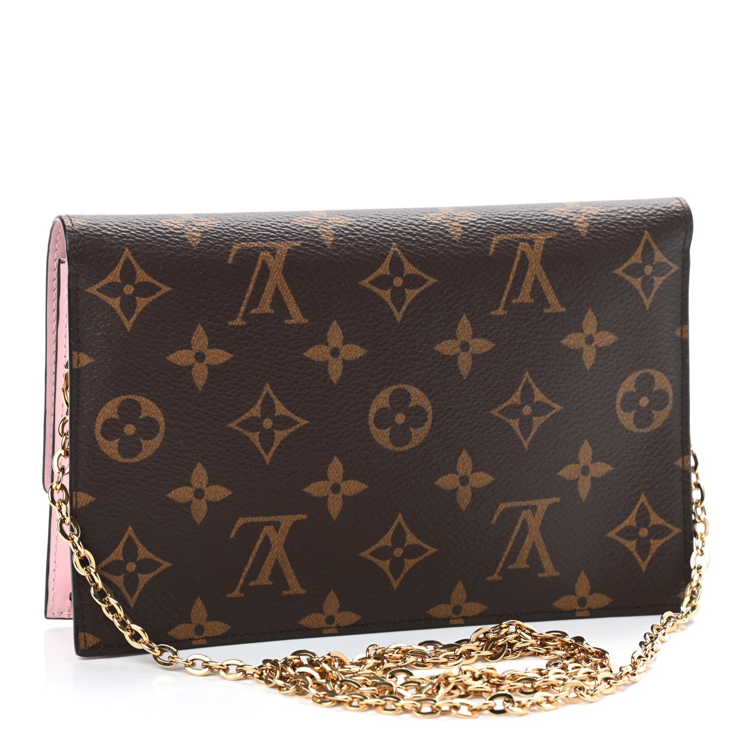 Louis Vuitton Monogram Flore Chain Wallet Rose Ballerine 3 of 9