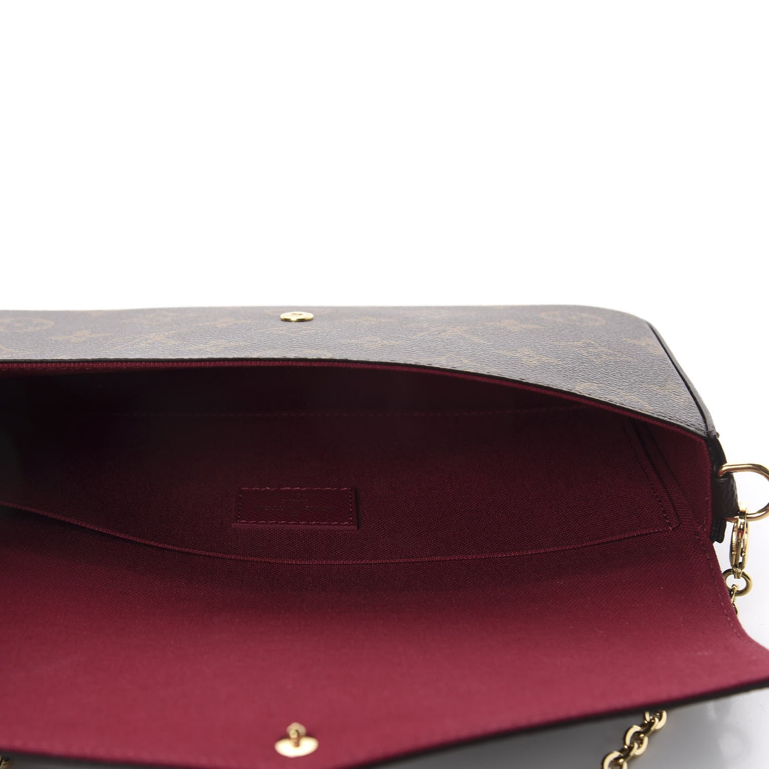 Louis Vuitton Monogram Pochette Felicie Chain Wallet Fuchsia 4 of 10