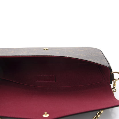 Louis Vuitton Monogram Pochette Felicie Chain Wallet Fuchsia 4 of 10