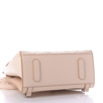 MCM Calfskin Essential Monogram Small Backpack Bisque 3 of 7