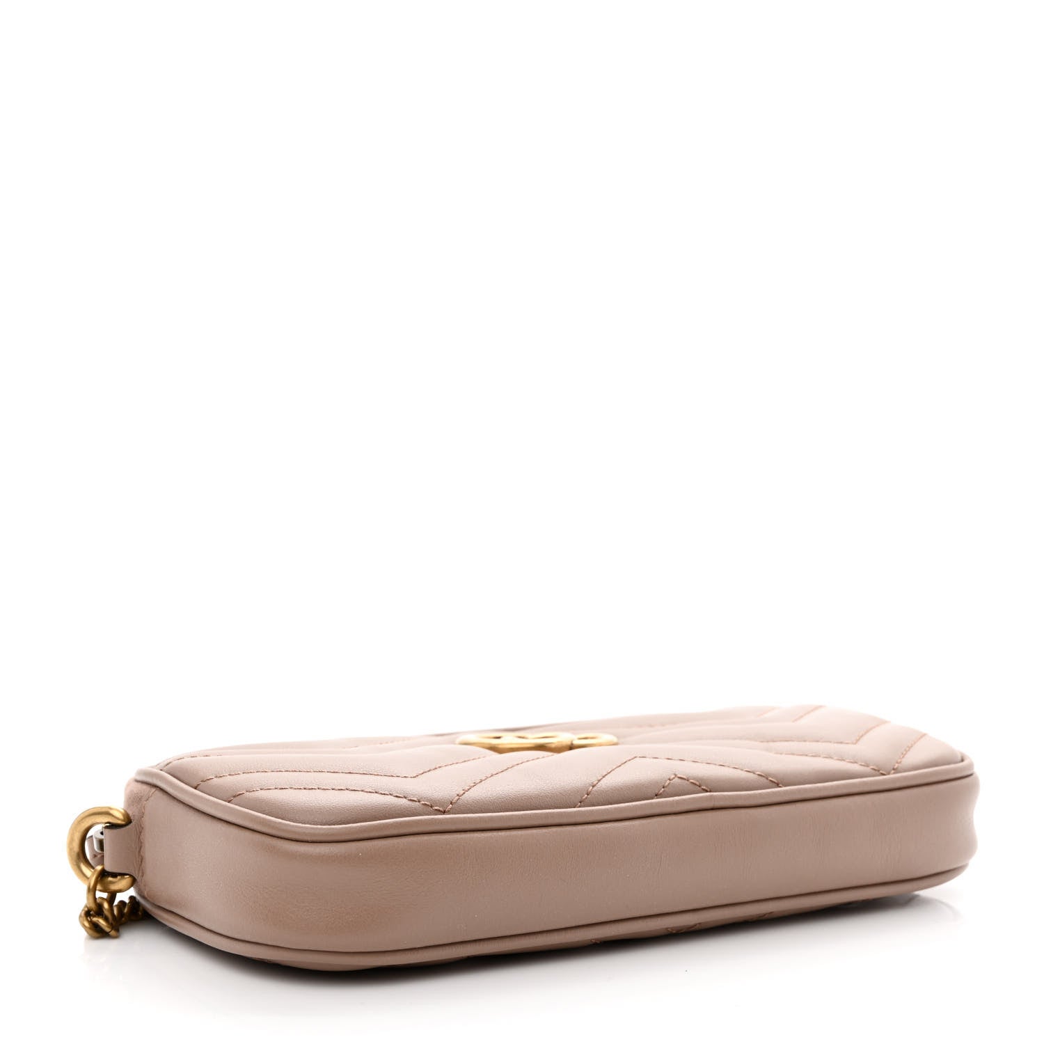 Gucci Calfskin Matelasse Mini GG Marmont Chain Crossbody Bag Porcelain Rose 4 of 11