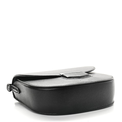 Celine Shiny Textured Calfskin Small Trotteur Black 3 of 8