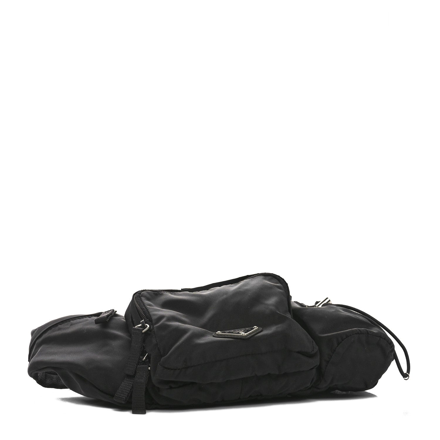 Prada Nylon Metal Triple Pocket Belt Bag Black 4 of 9
