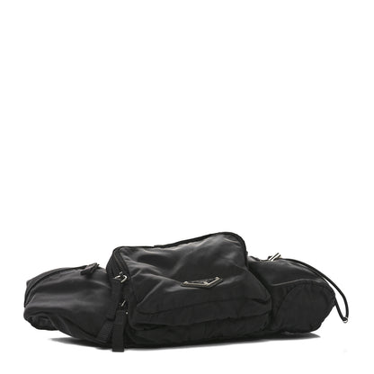 Prada Nylon Metal Triple Pocket Belt Bag Black 4 of 9