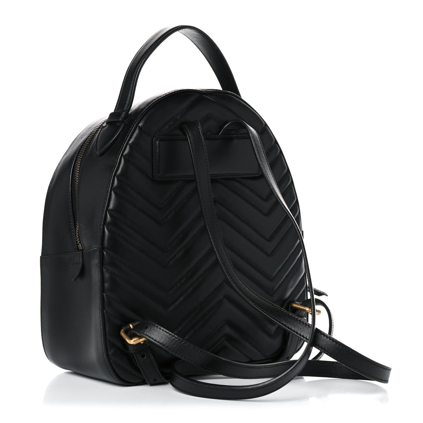 Calfskin Matelasse GG Marmont Backpack Black