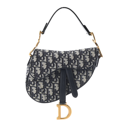 Christian Dior Oblique Mini Saddle Bag Blue 1 of 9