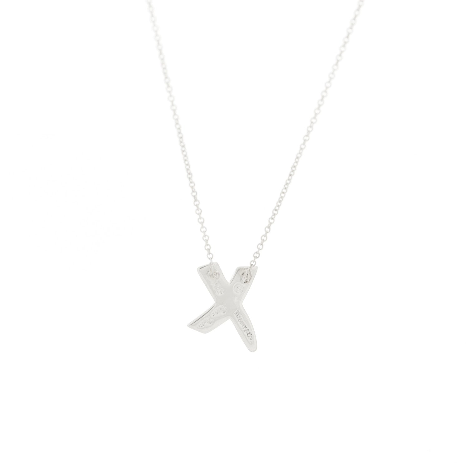 Tiffany Sterling Silver Paloma Picasso Graffiti X Pendant Necklace 5 of 5