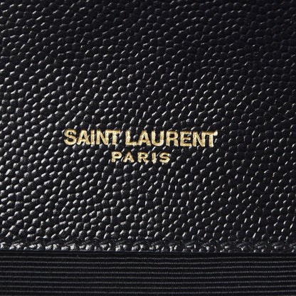 Saint Laurent Grain De Poudre Textured Mixed Matelasse Triquilt Small Monogram Satchel Black 6 of 9