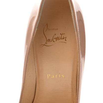 Christian Louboutin Patent Pigalle Follies 100 Pumps 38 Nude 7 of 10