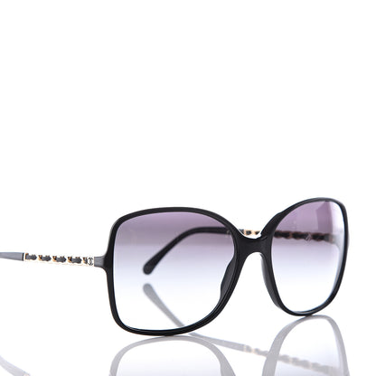 Chanel Lambskin Square Chain Sunglasses 5210-Q Black 7 of 9