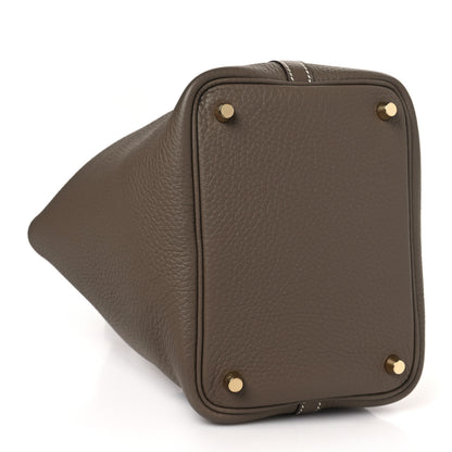 Hermes Taurillon Clemence Picotin Lock 18 PM Etoupe 4 of 12
