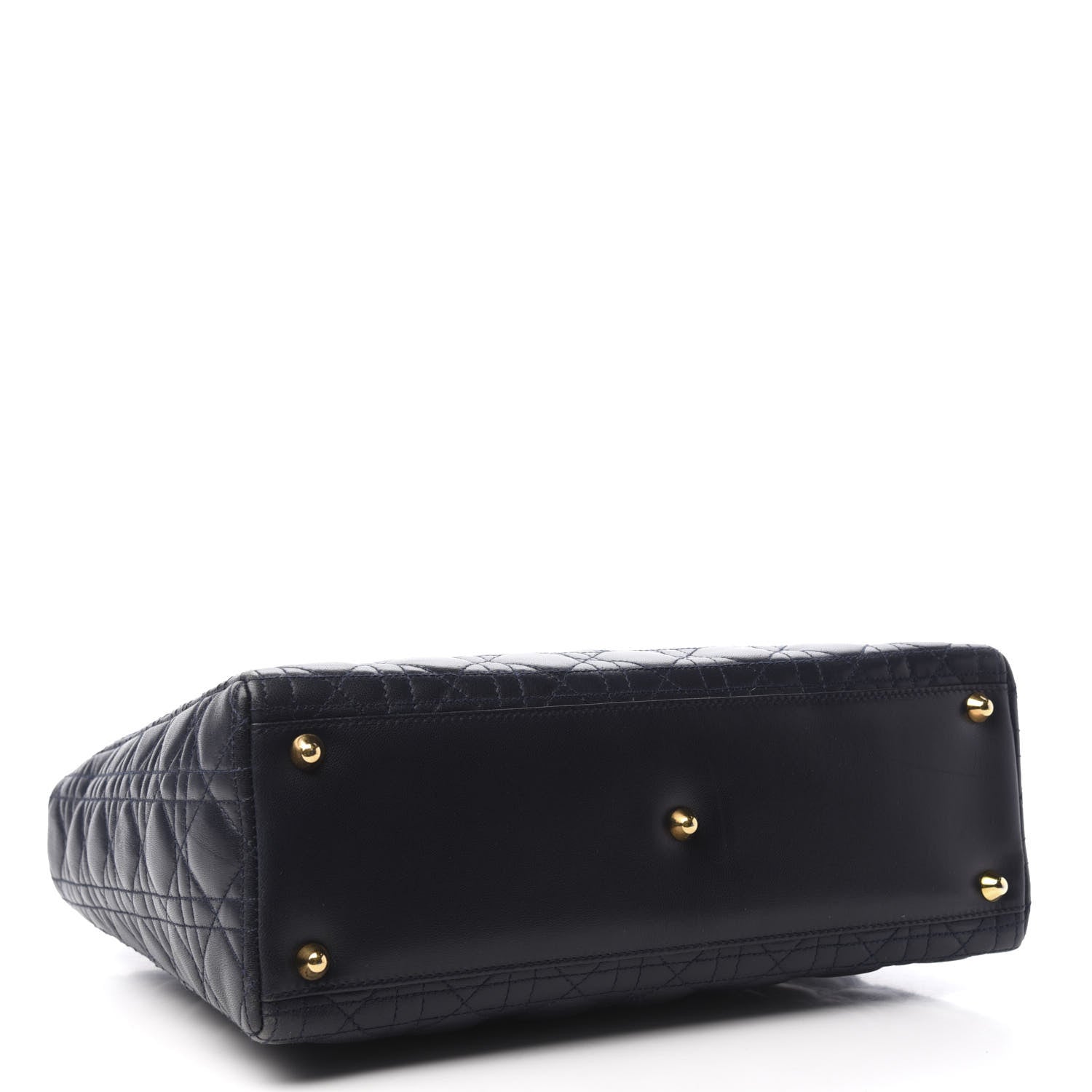 Christian Dior Lambskin Cannage Large Lady Dior Navy Blue 4 of 11