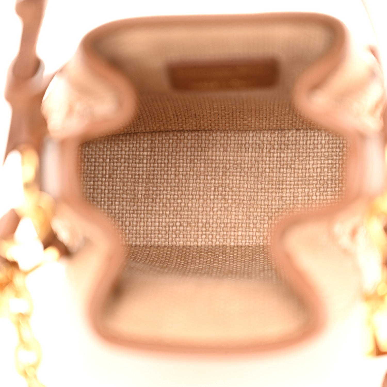 Christian Dior Raffia Calfskin Cannage Small C'est Dior Cannage Bucket Bag Natural 5 of 10