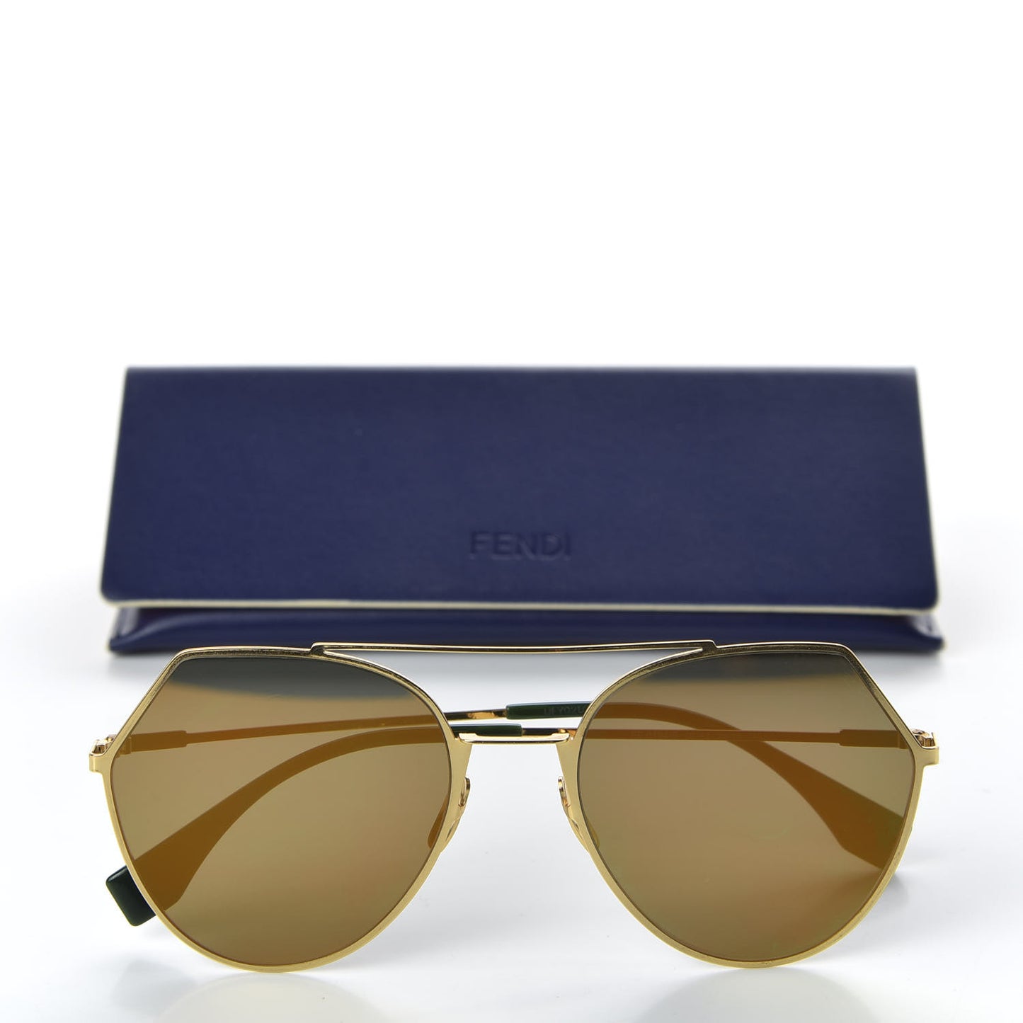 Metal Geometric Sunglasses FF 0194/S Gold