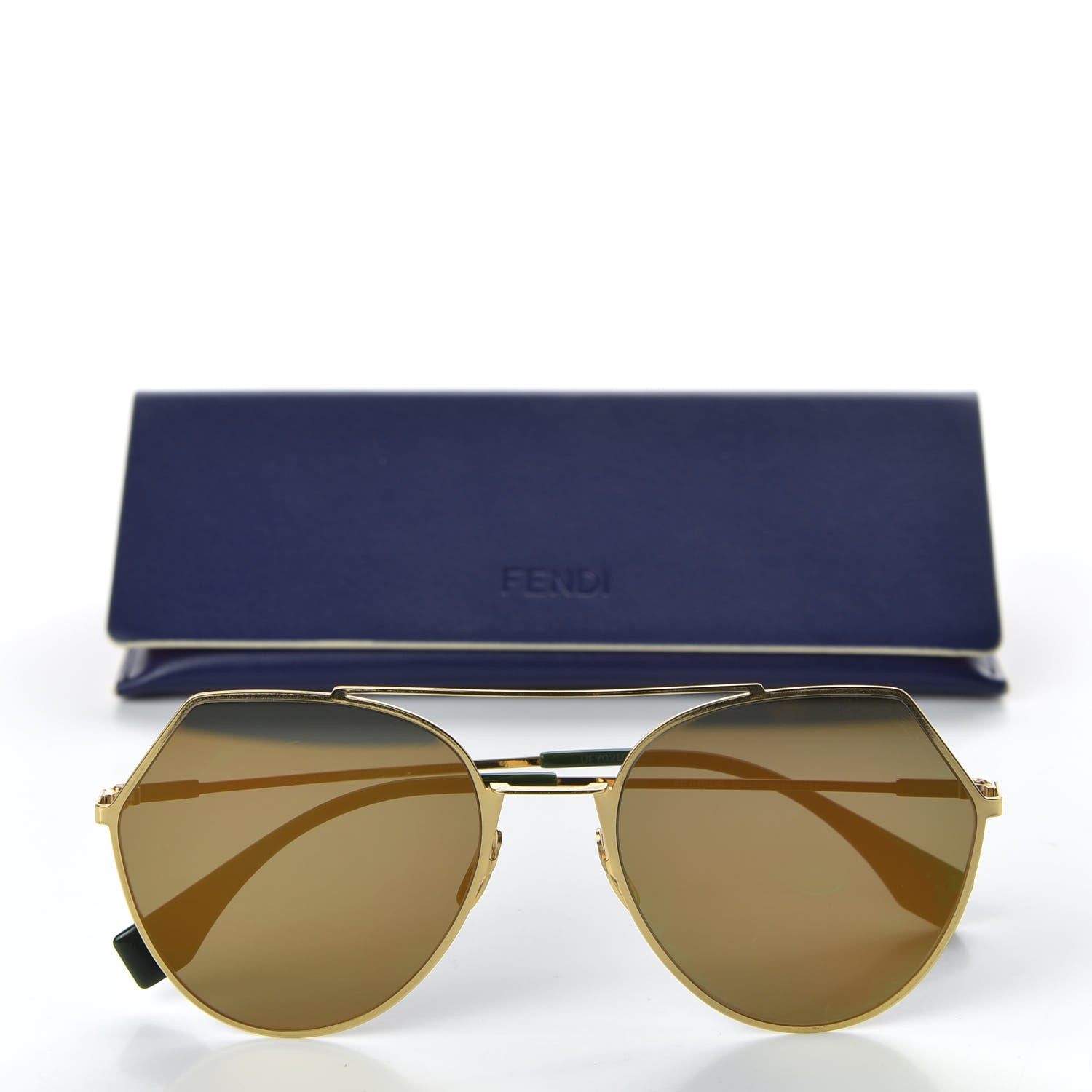 Fendi Metal Geometric Sunglasses FF 0194/S Gold 7 of 7