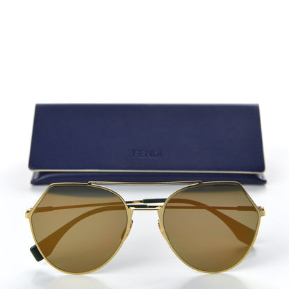 Fendi Metal Geometric Sunglasses FF 0194/S Gold 7 of 7