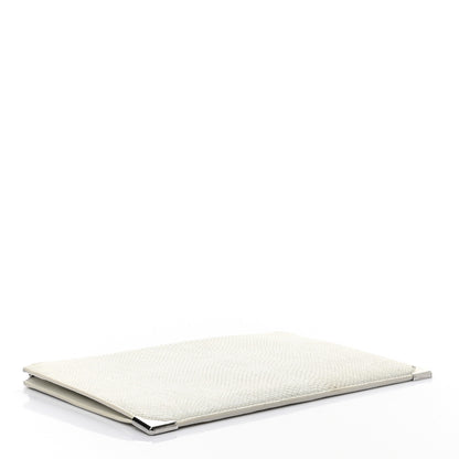 Alexander Wang Calfskin Snakeskin Embossed Prisma Flat Pouch White Silver Hardware 8 of 14