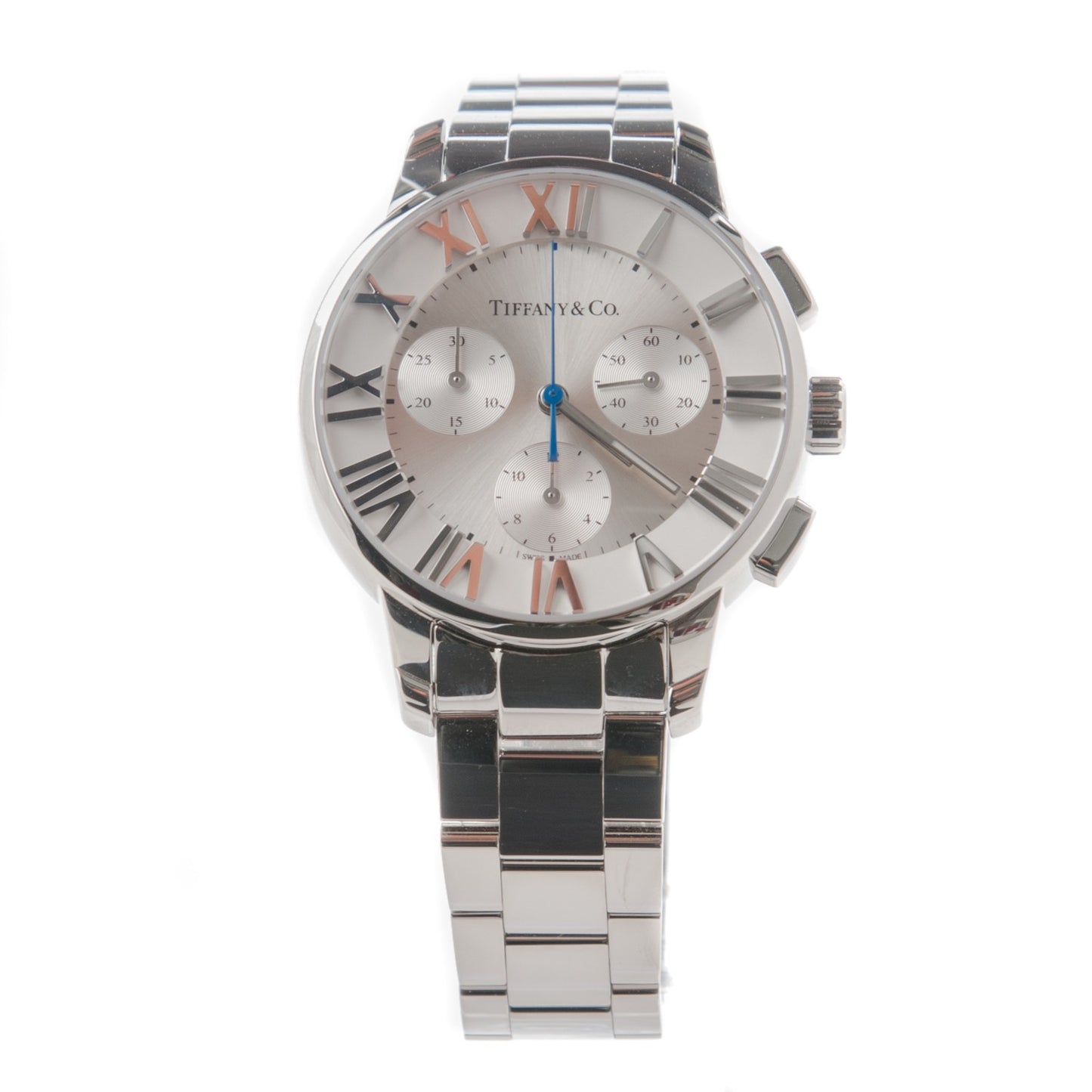 Stainless Steel 36mm Atlas Dome Chronograph Quartz Watch