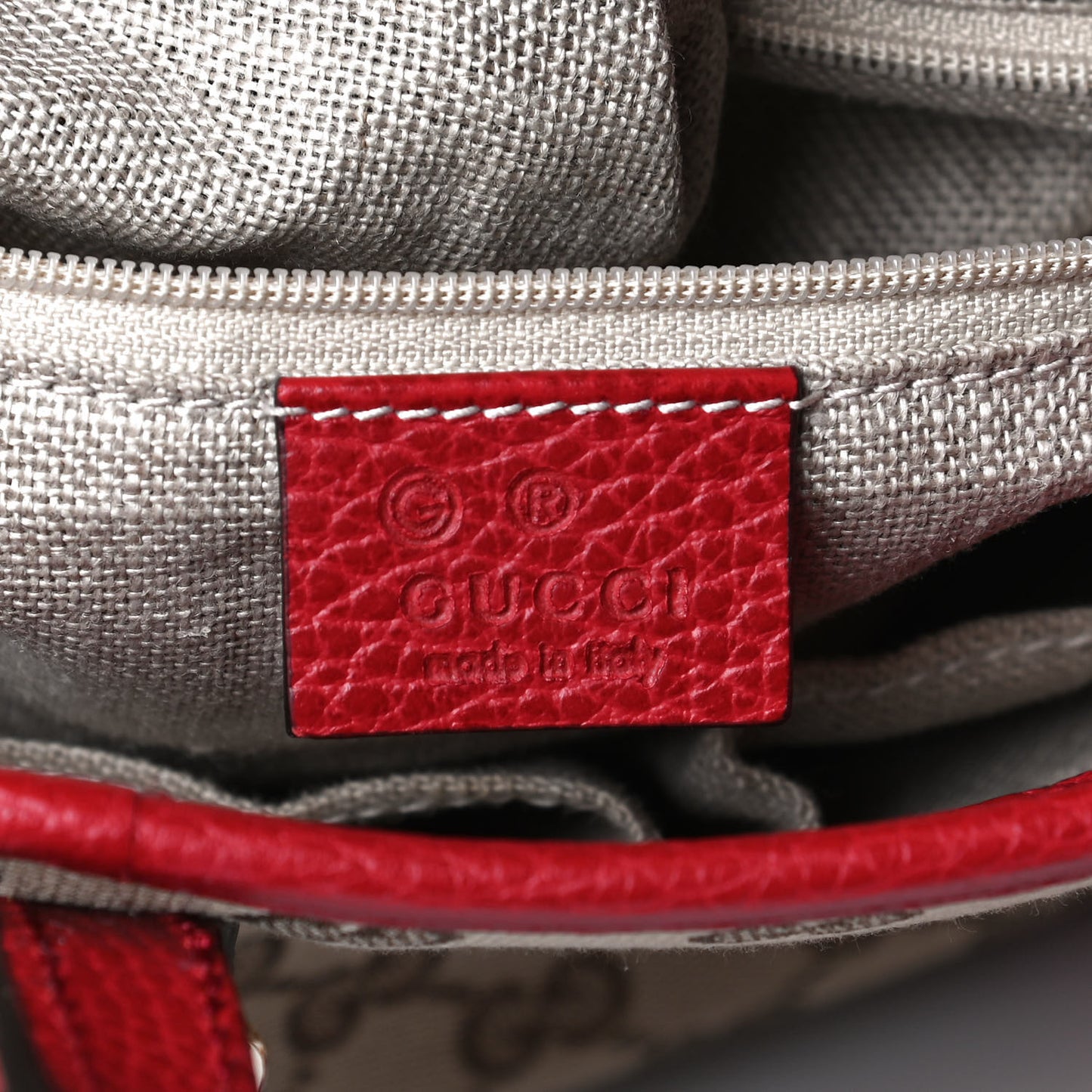 Monogram Small Bree Tote Red