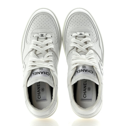 Chanel Calfskin CC Womens Sneakers 36.5 White 2 of 9