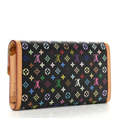 Louis Vuitton Monogram Multicolor Porte Tresor International Wallet Black 2 of 11