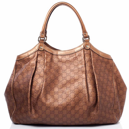 Gucci Guccissima Large Sukey Tote Bronze 4 of 10