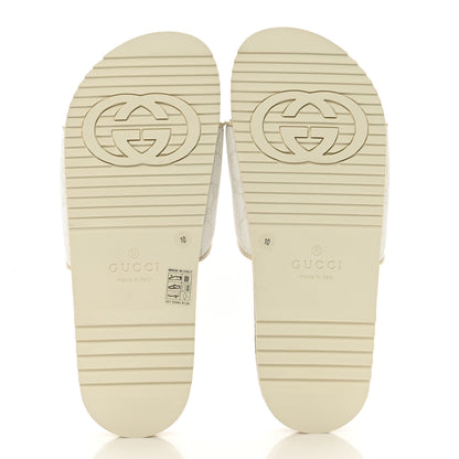 Gucci GG Supreme Monogram Demetra Mens Slide Sandals 10 White Mystic White 5 of 9