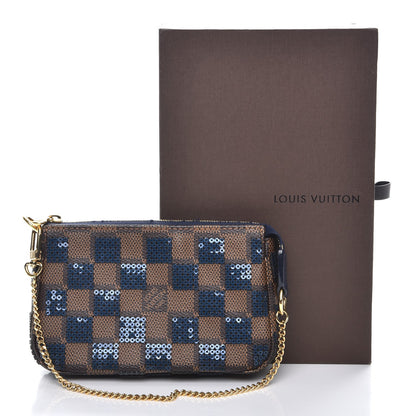 Louis Vuitton Damier Paillettes Mini Pochette Accessories Blue 11 of 11