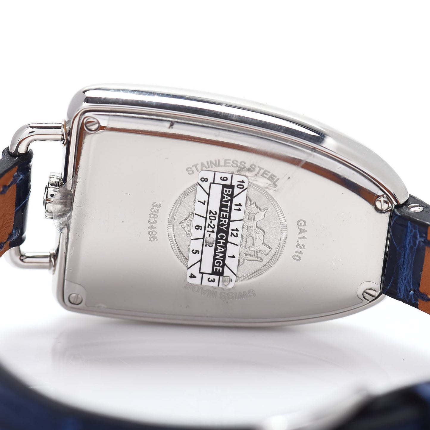 Stainless Steel Alligator 26mm Galop Quartz Watch Bleu Saphir