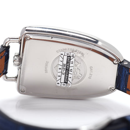 Hermes Stainless Steel Alligator 26mm Galop Quartz Watch Bleu Saphir 4 of 5