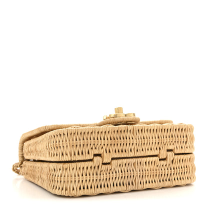 Chanel Braided Rattan Mini CC Top Handle Flap Beige 4 of 11