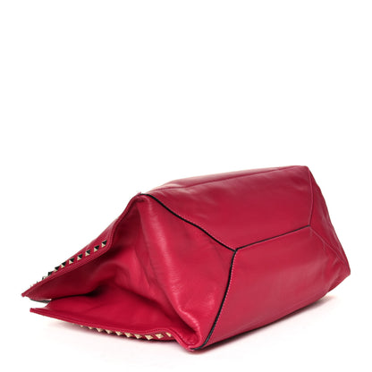 Valentino Garavani Nappa Medium Rockstud Soft Tote Cyclamin 6 of 9