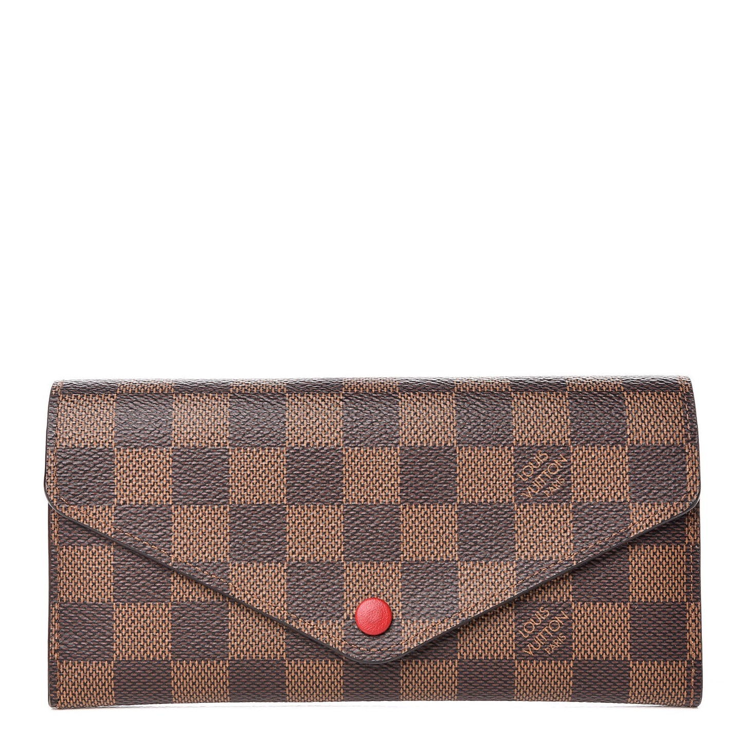 Damier Ebene Josephine Wallet Red
