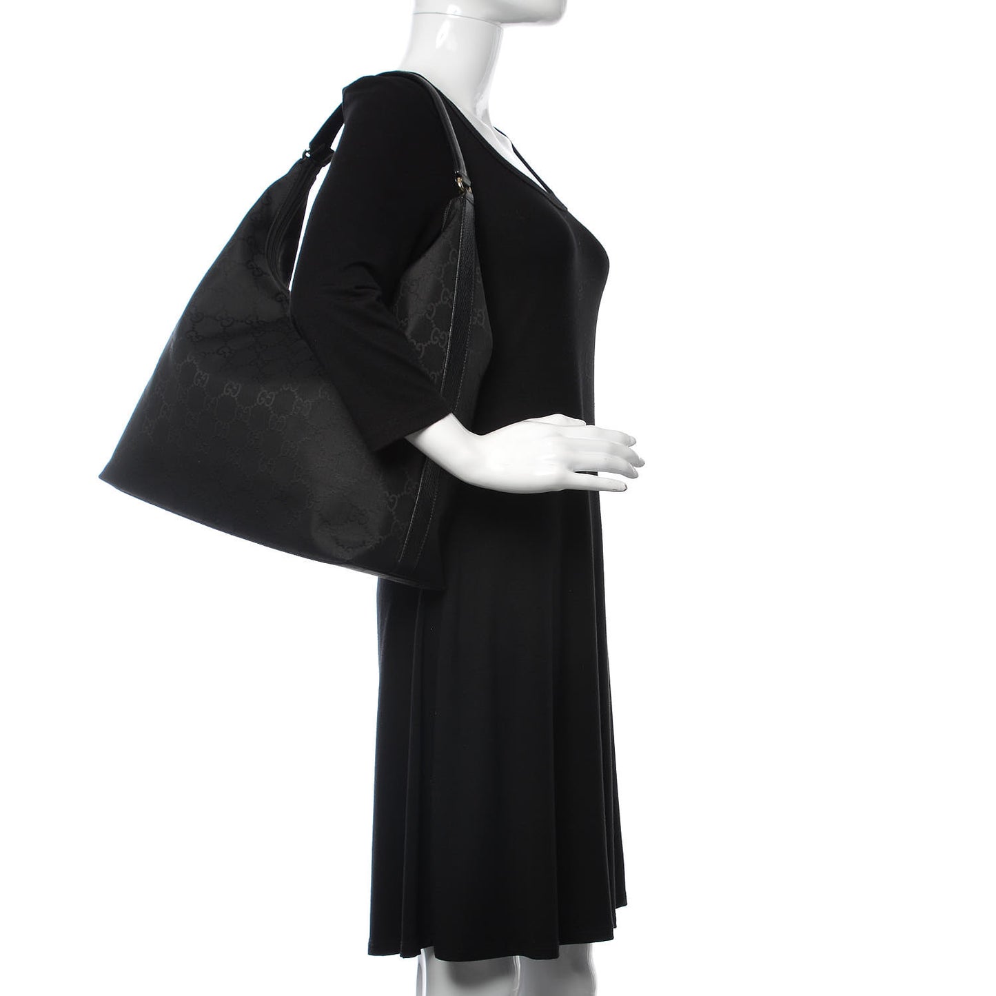 Nylon Monogram Large Hobo Black