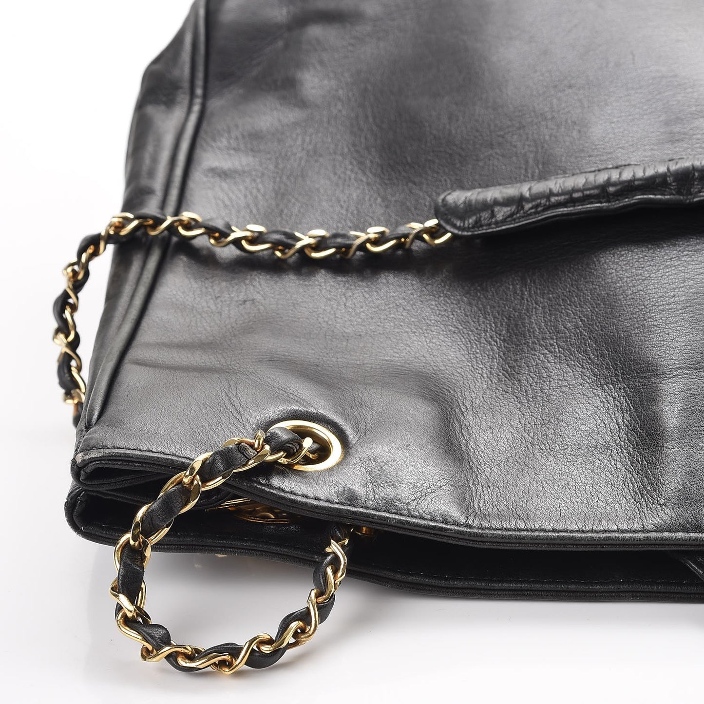 Lambskin Quilted Tote Black