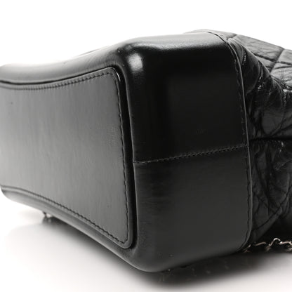 Chanel Aged Calfskin Quilted Gabrielle Backpack Black Black 10 of 10