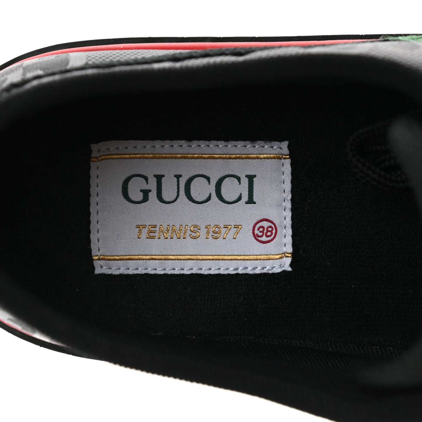 Econyl Nylon Web Monogram Off The Grid Womens 1977 Tennis Sneakers 38 Black