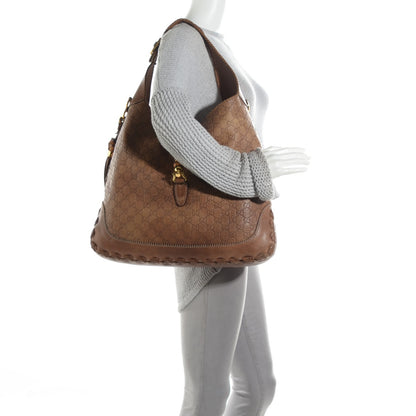 Gucci Guccissima Large New Jackie Shoulder Bag Natural Brown 4 of 11