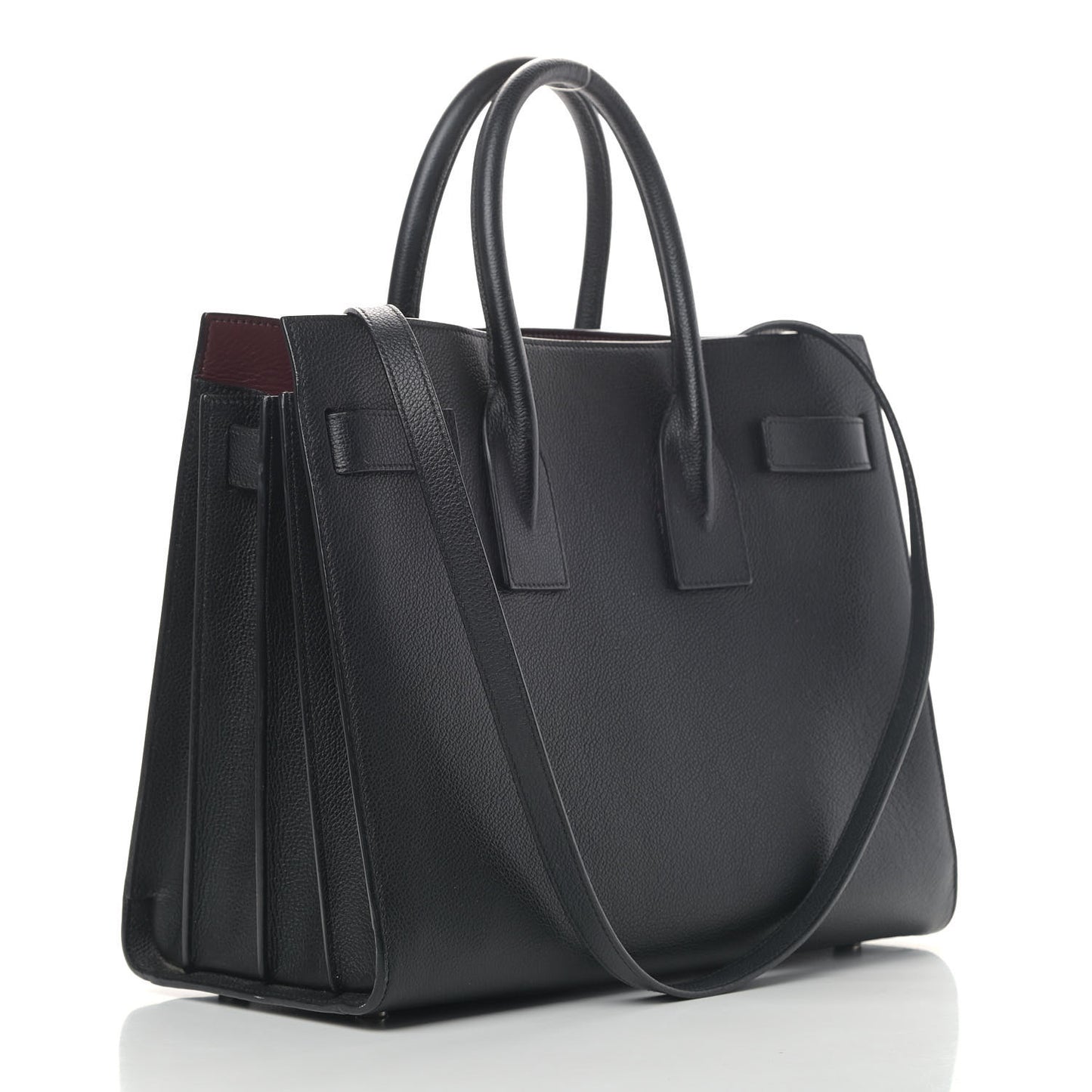 Calfskin Small Sac De Jour Black Fuchsia