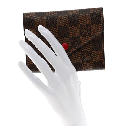 Louis Vuitton Damier Ebene Victorine Wallet Cherry 2 of 6