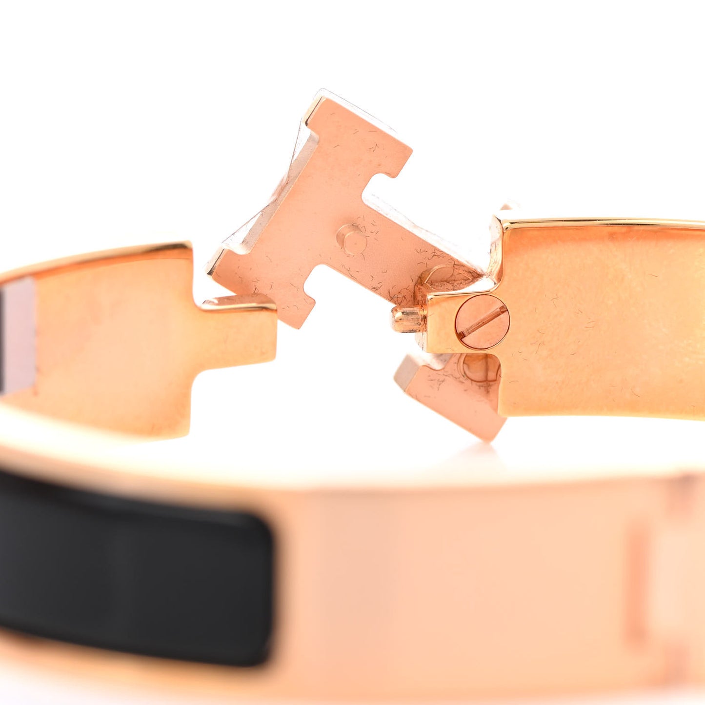 Enamel Narrow Clic Clac H Bracelet PM Black