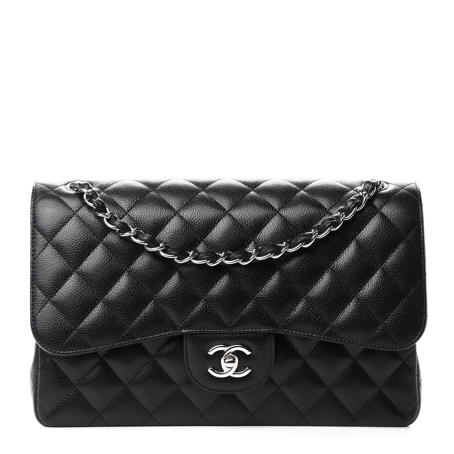 Chanel Caviar Quilted Jumbo Double Flap Black 1 of 13