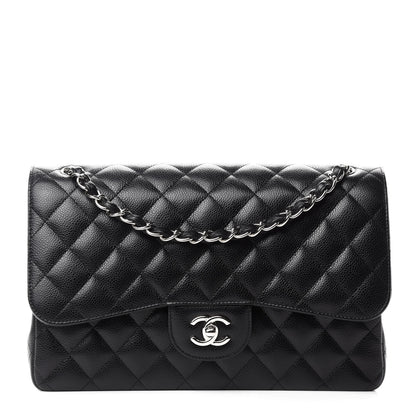 Chanel Caviar Quilted Jumbo Double Flap Black 1 of 13