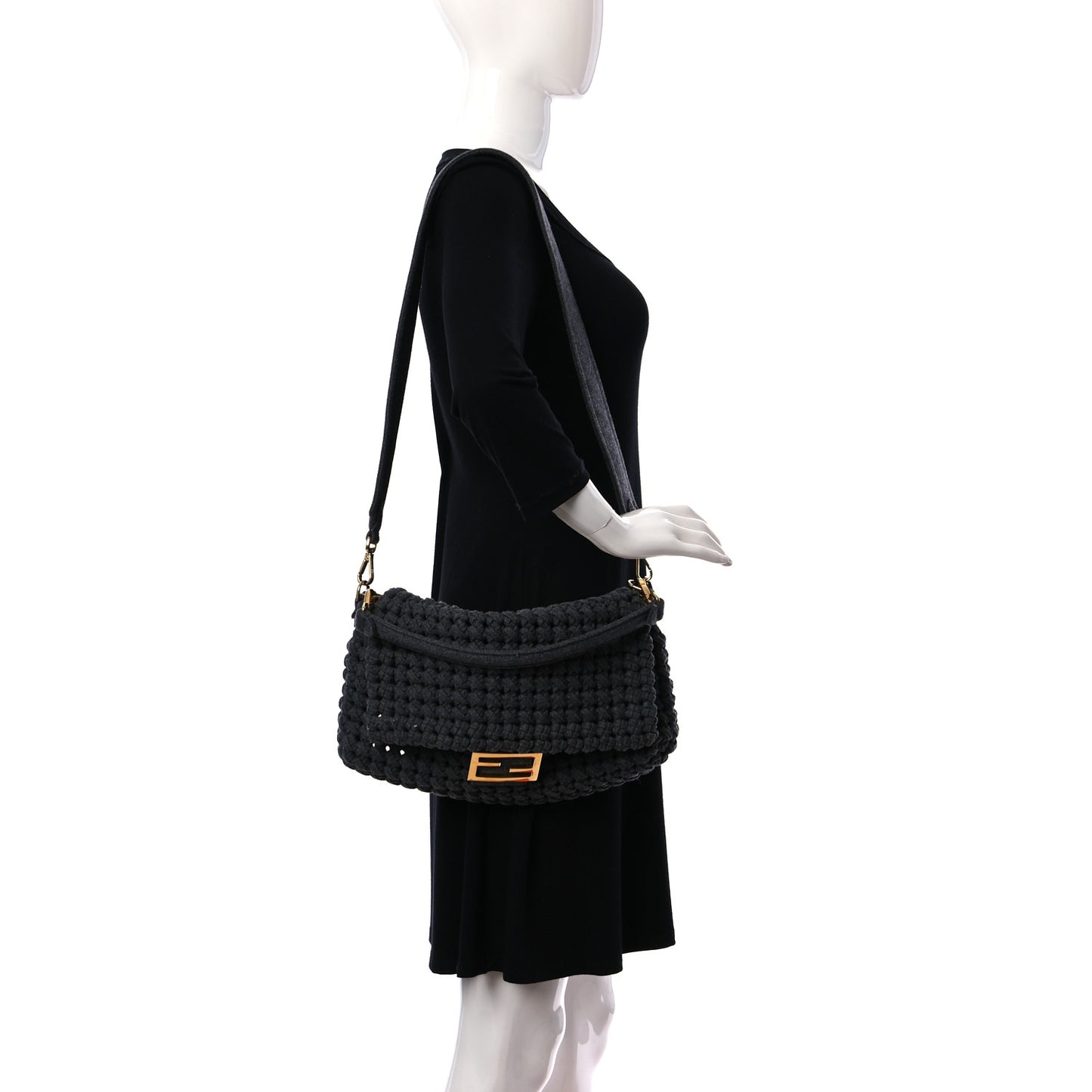 Wool Woven Baguette Grey