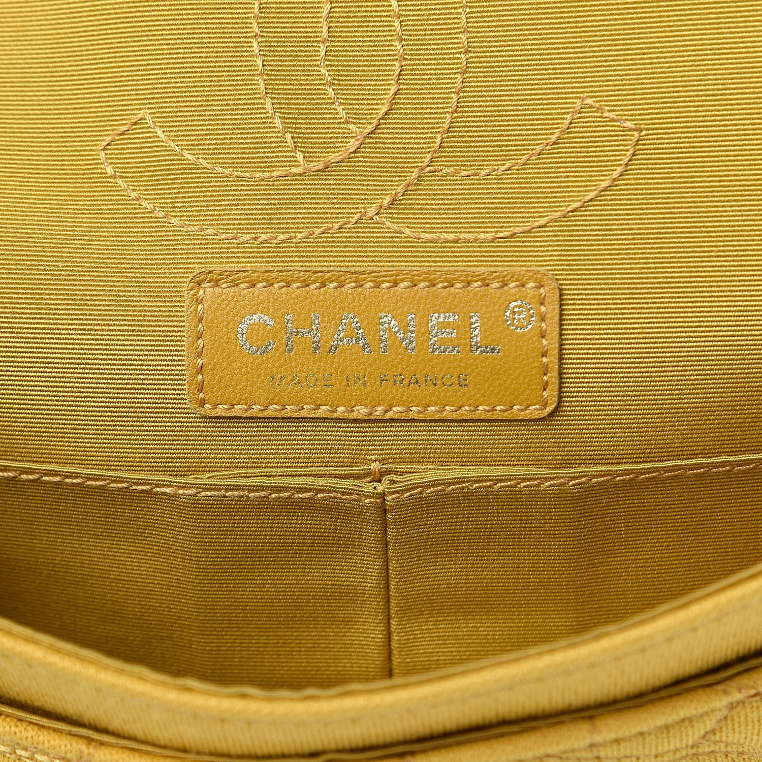 Chanel Jersey Crocodile Reissue Flap Yellow 6 of 12