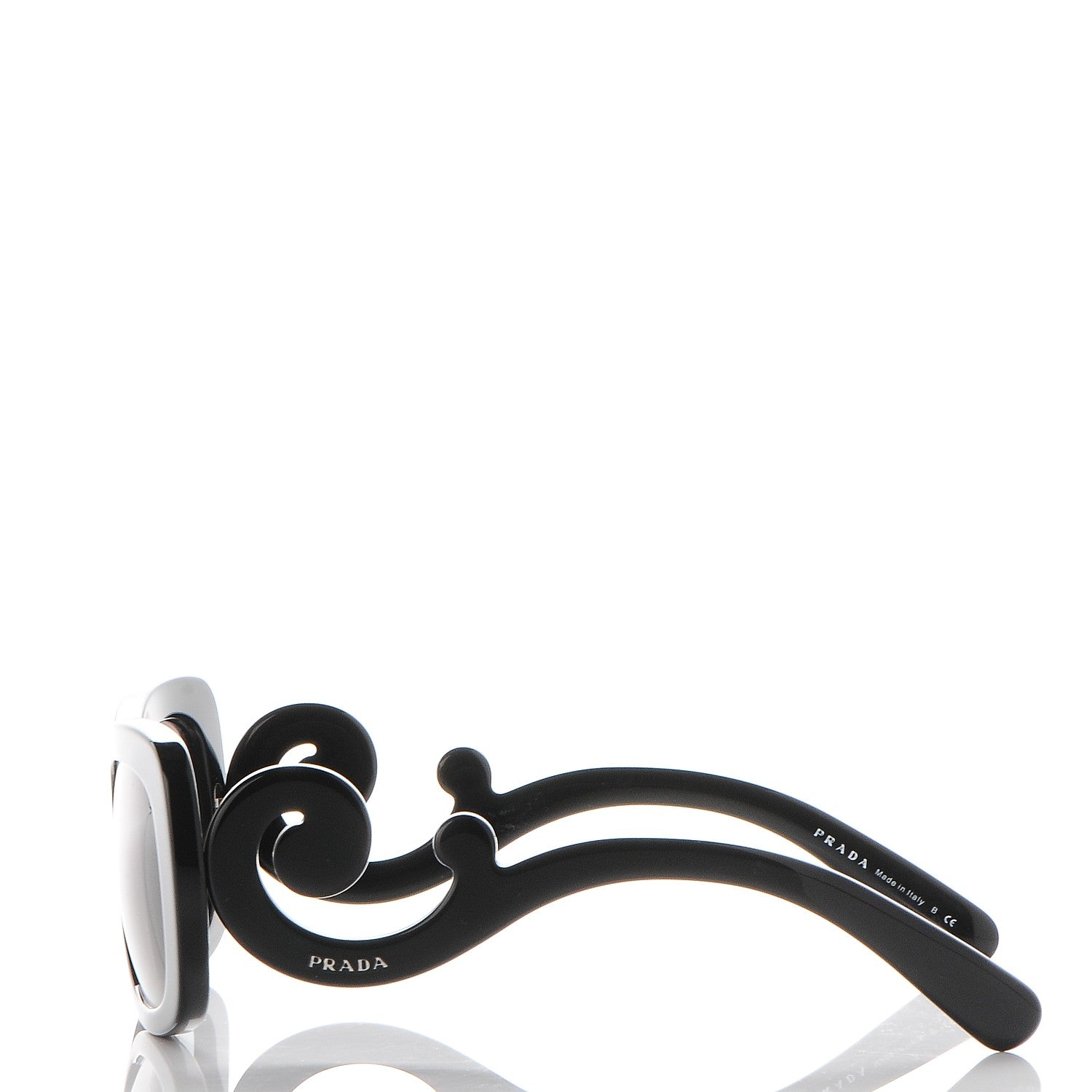 Prada Acetate Baroque Sunglasses SPR 27O Black 3 of 8